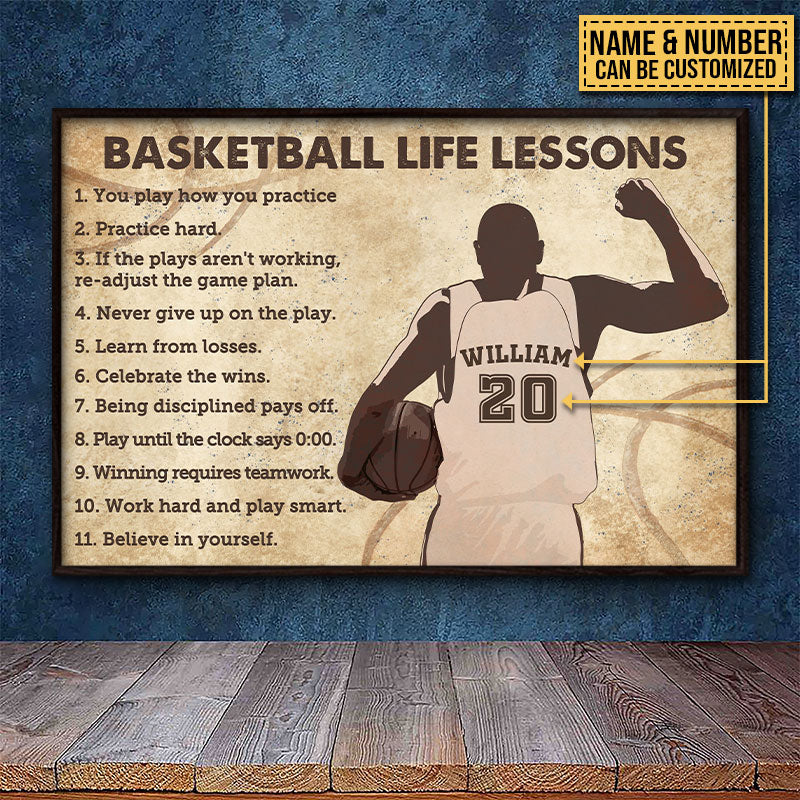 Personalized Basketball Life Lesson Custom Poster - Image 2