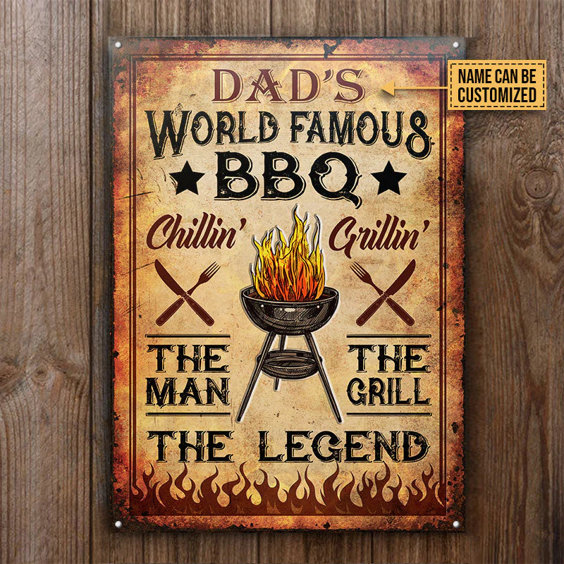 Personalized BBQ World Famous Vintage Customized Classic Metal Signs - Image 4