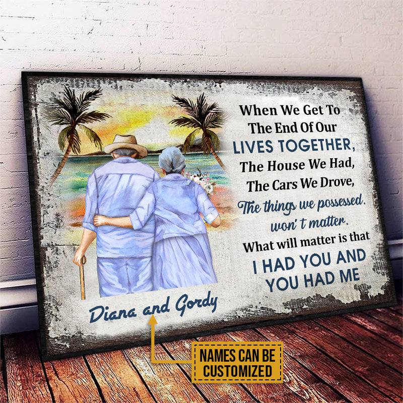 Personalized Beach Old Couple When We Get Customized Poster - Image 4