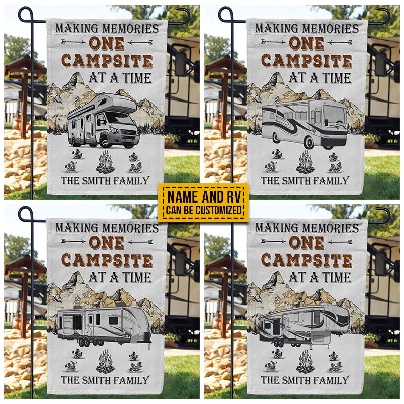 Personalized Camping Map Making Memories Customized Flag - Image 3