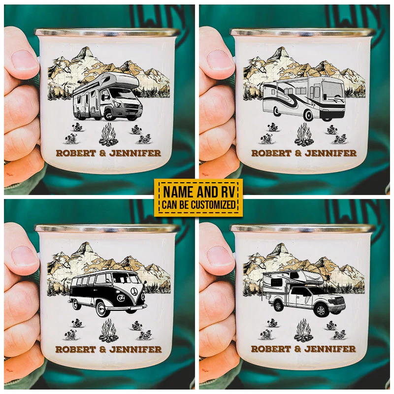 Personalized Camping Solves Problems Customized Campfire Mug - Image 3