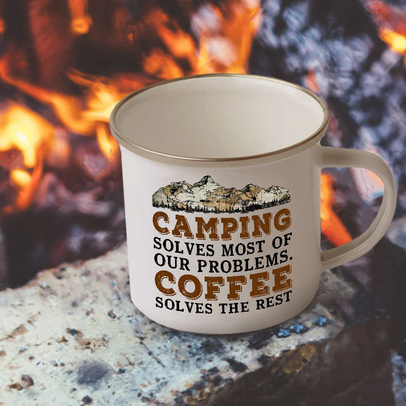 Personalized Camping Solves Problems Customized Campfire Mug - Image 5