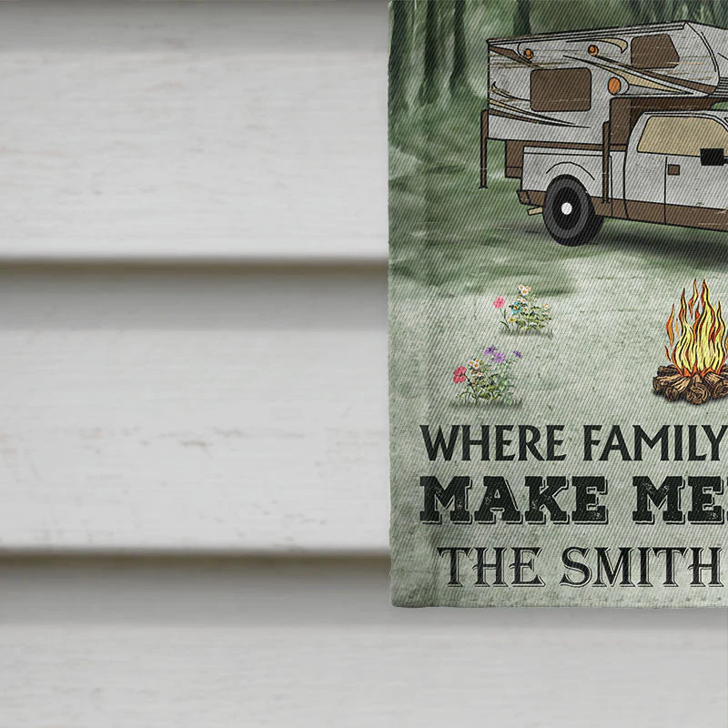 Personalized Camping Welcome To Our Campsite Custom RV Customized Flag - Image 4