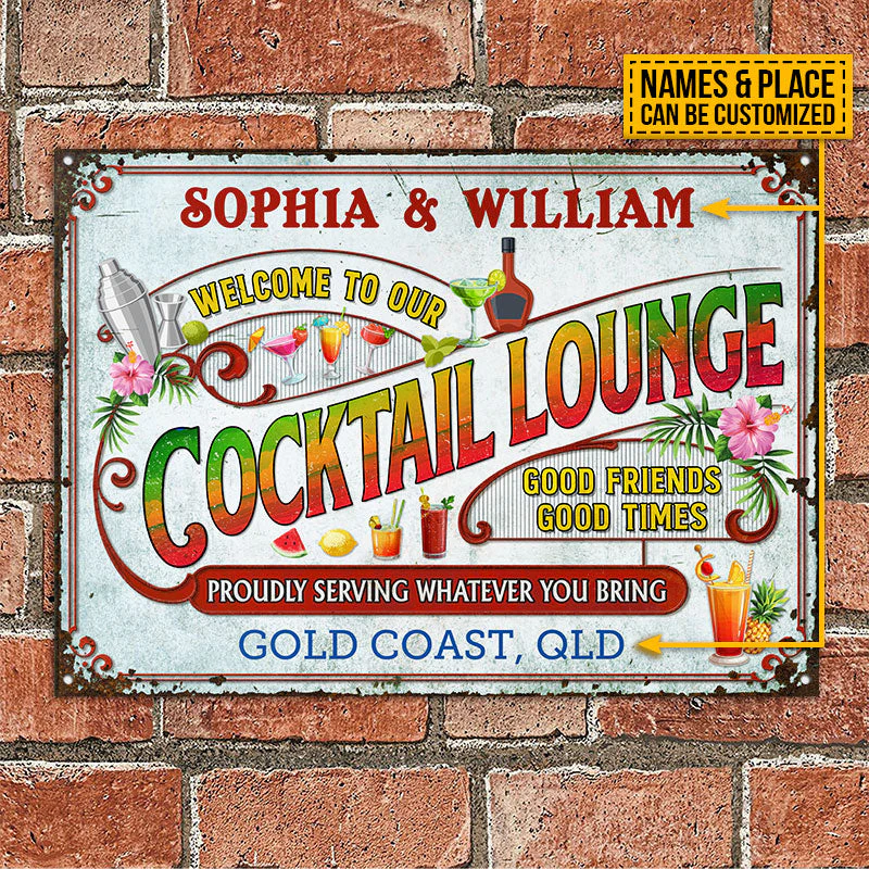 Personalized Cocktail Customized Classic Metal Signs - Image 2