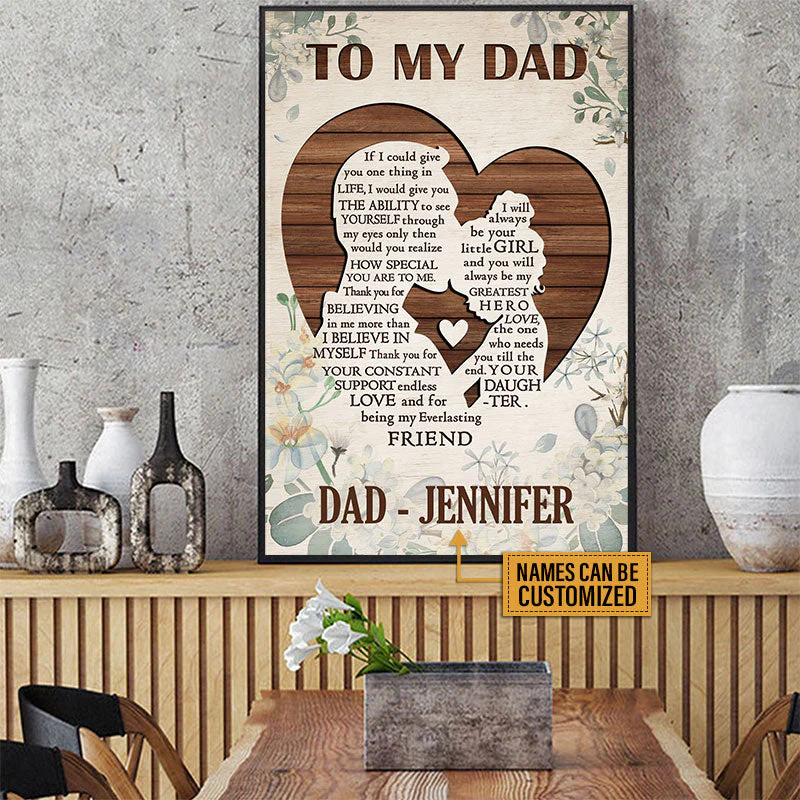 Personalized Dad Gift From Daughter To My Dad Custom Poster - Image 4