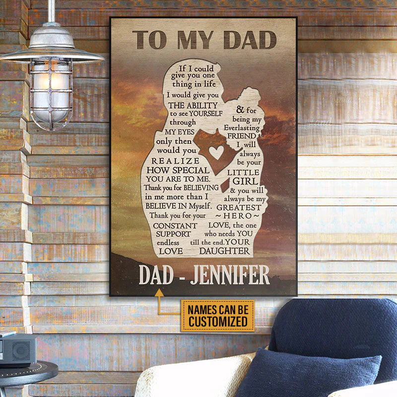 Personalized Dad Gift To My Dad Custom Poster - Image 2