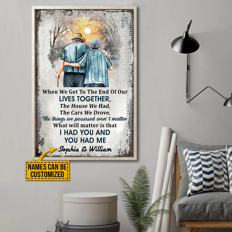 Personalized Family Vertical Old Couple When We Get Customized Poster - Image 4