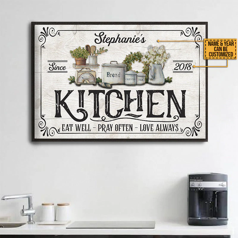 Personalized Farmhouse Kitchen Love Always Customized Poster - Image 3