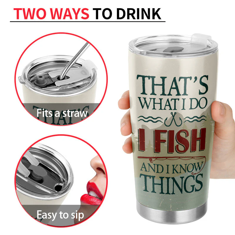 Personalized Fishing I Fish Customized Tumbler - Image 3