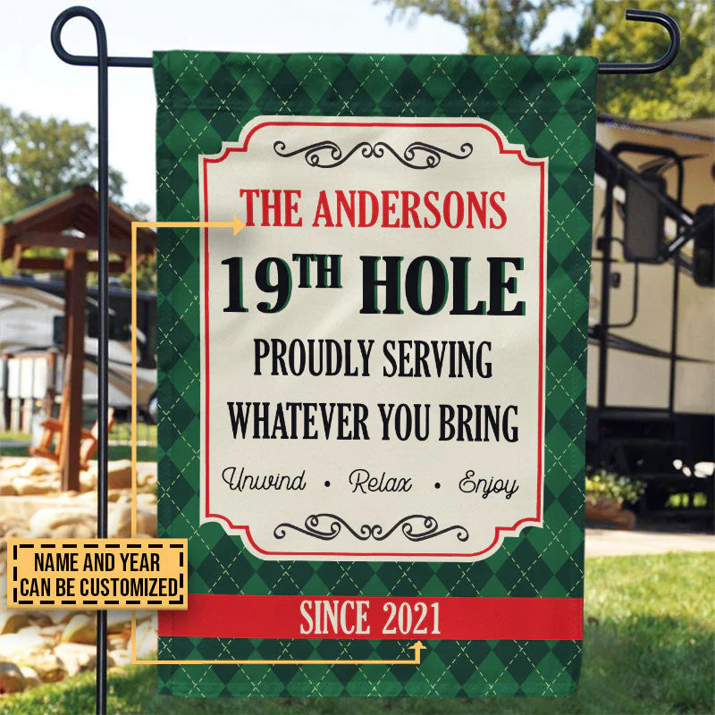 Personalized Golf 19th Hole Serving Customized Flag - Image 3