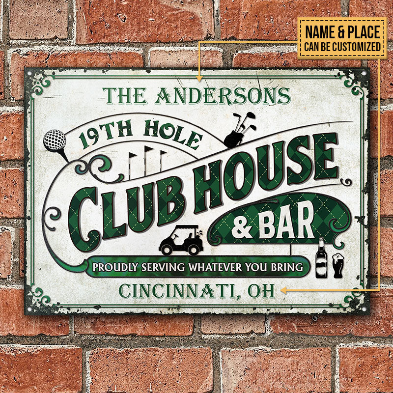 Personalized Golf Club House And Bar Customized Classic Metal Signs - Image 2