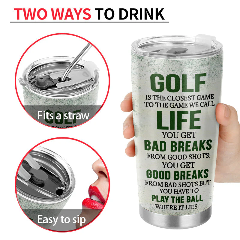 Personalized Golf Is The Closest Game Customized Tumbler - Image 4