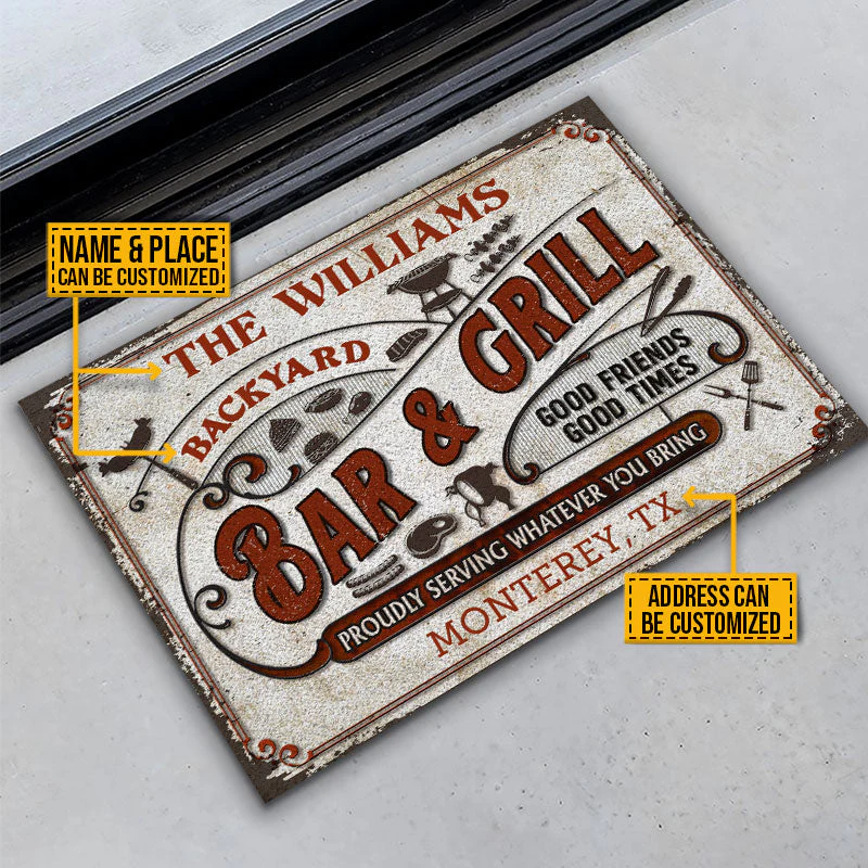 Personalized Grilling Proudly Serving You Bring Custom Doormat - Image 4