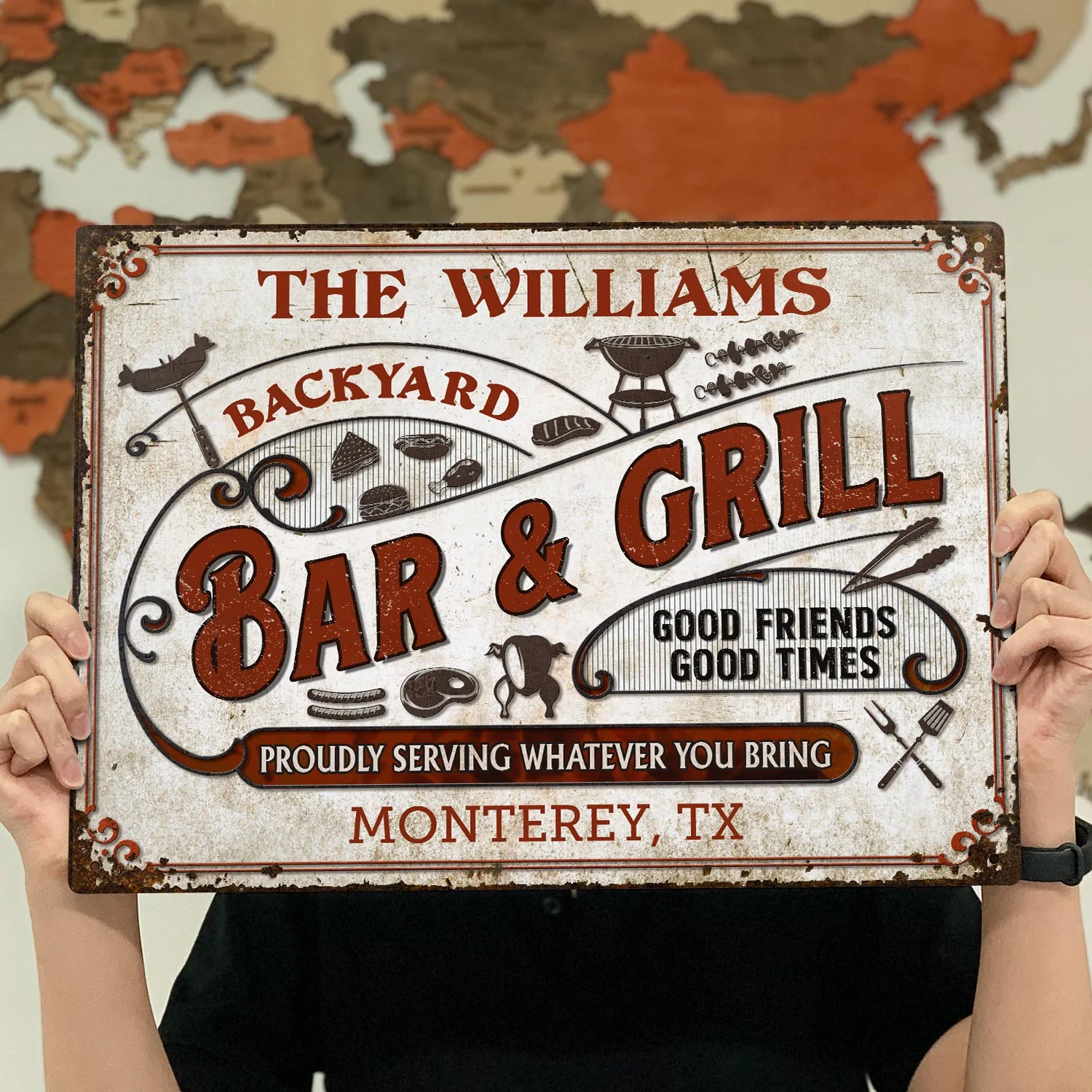 Personalized Grilling Proudly Serving You Bring Customized Classic Metal Signs - Image 3