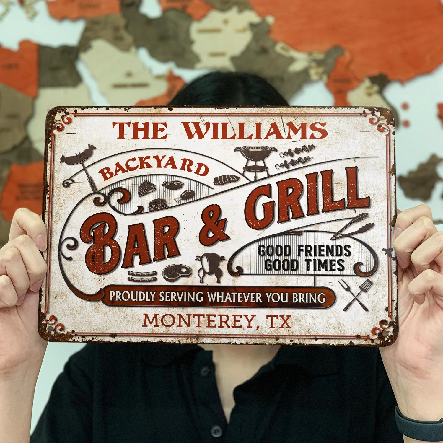 Personalized Grilling Proudly Serving You Bring Customized Classic Metal Signs - Image 4