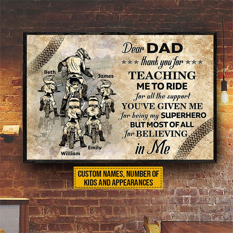 Personalized Motorcycle Riding Dad Thank You Custom Poster - Image 5