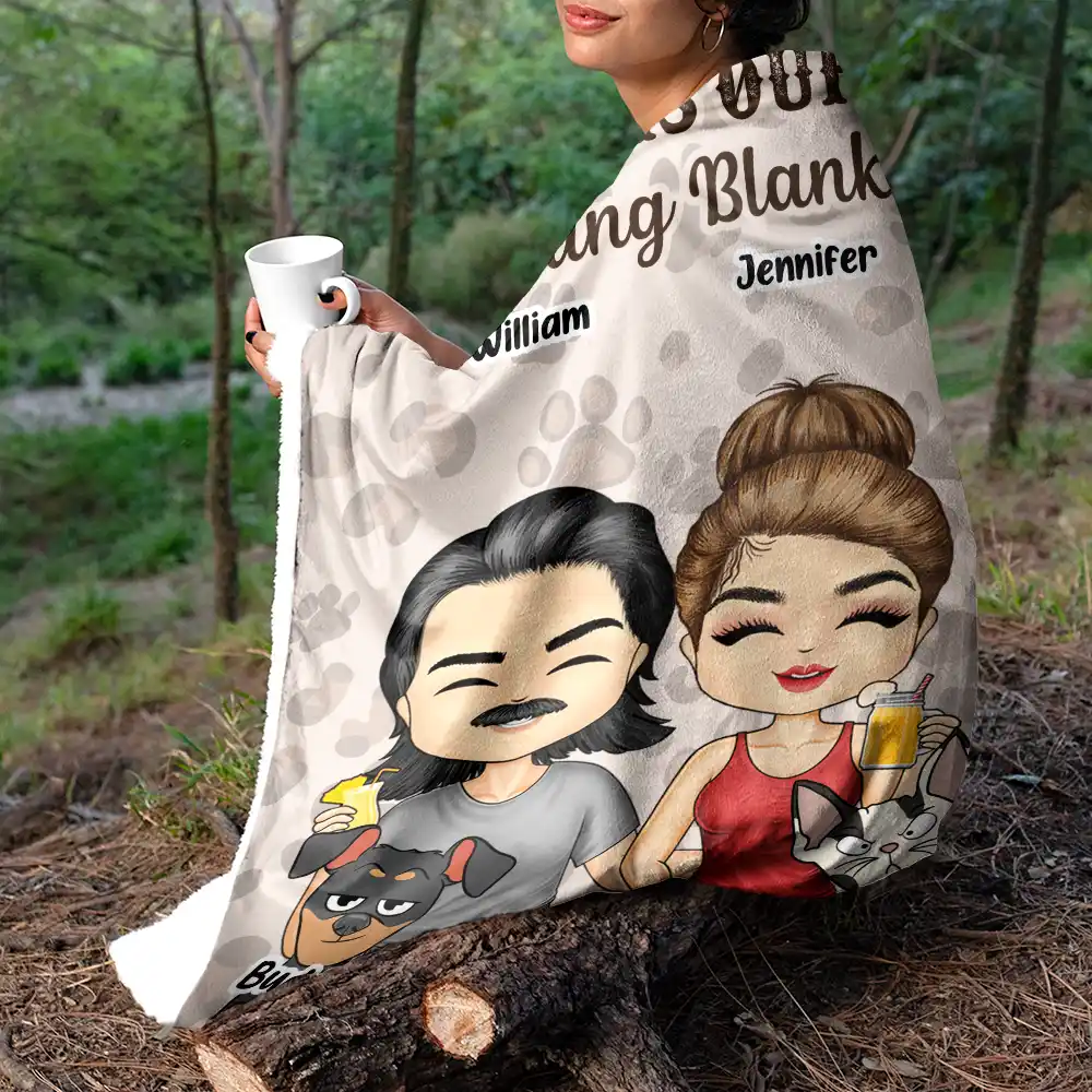 Pet Couple Our Cuddling Blanket - Personalized Fleece Blanket, Sherpa Blanket - Image 5
