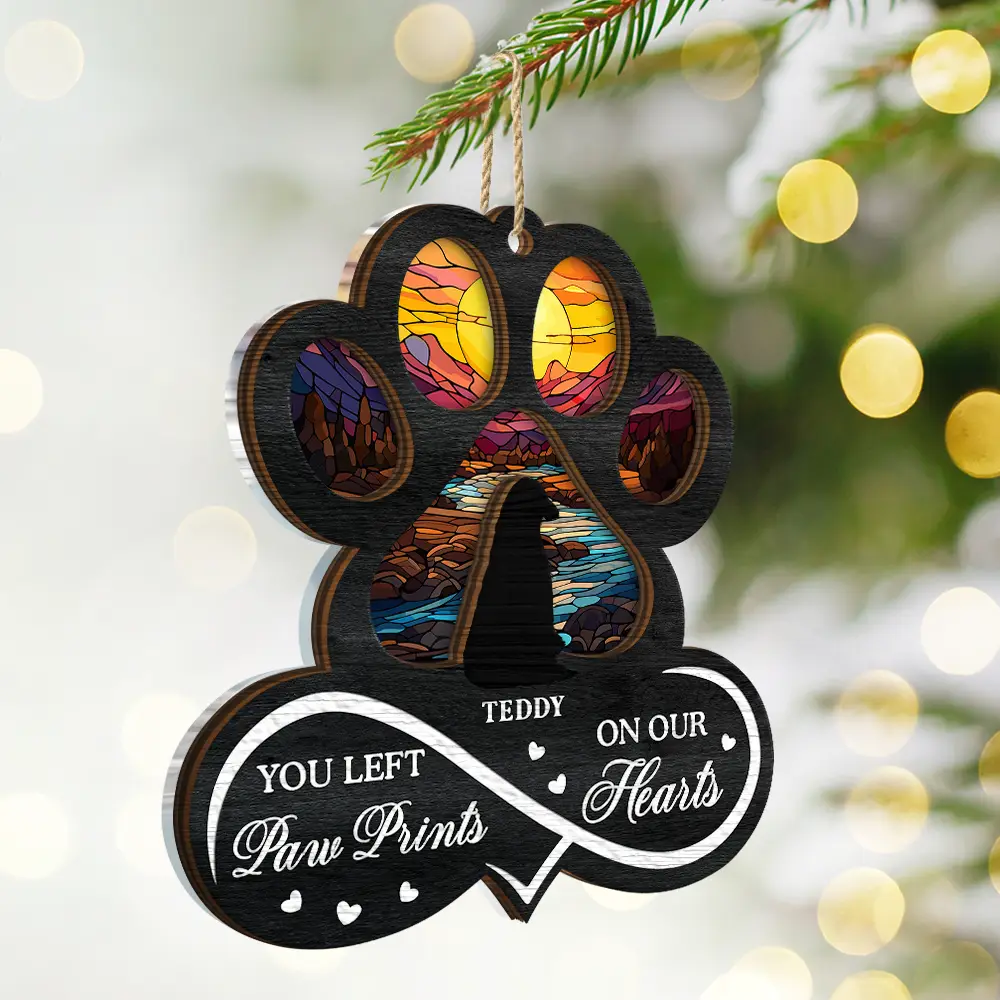 Pet Forever In My Heart Always Loved - Personalized 2-Layered Mix Ornament - Image 2