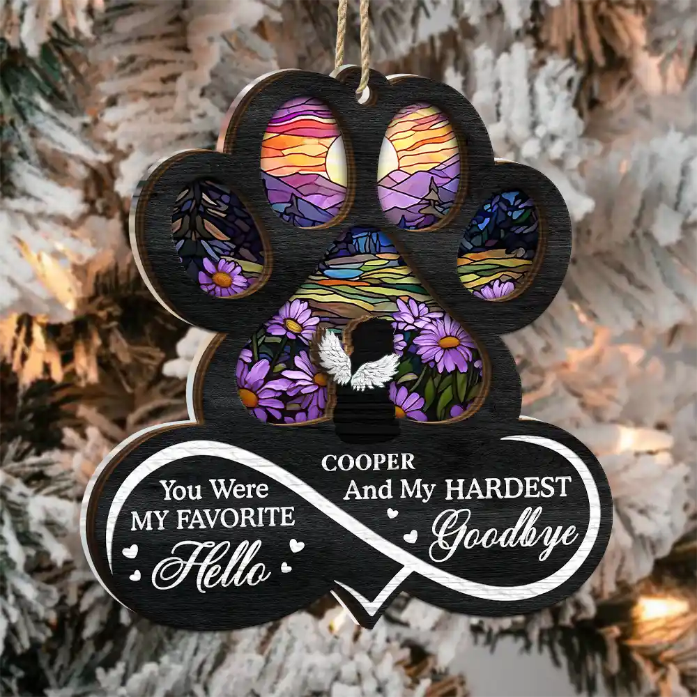 Pet Forever In My Heart Always Loved - Personalized 2-Layered Mix Ornament - Image 3