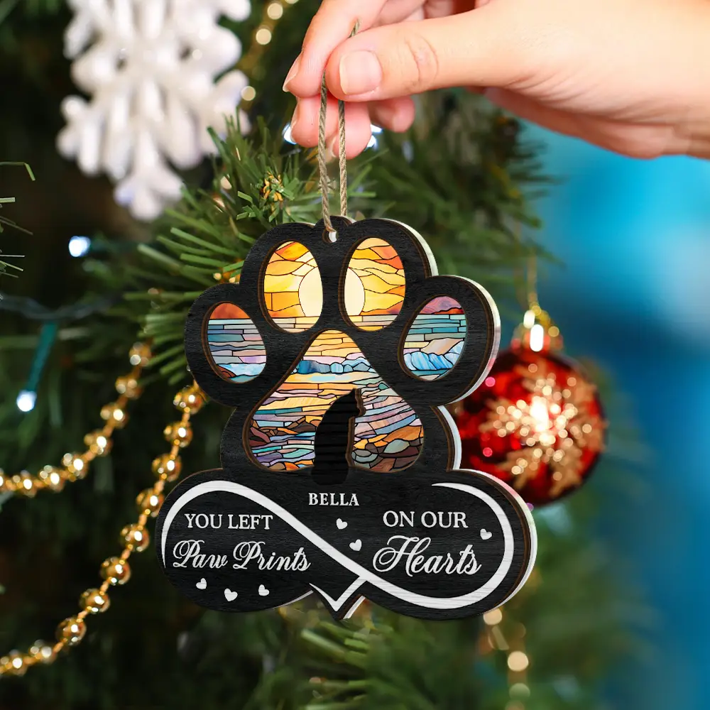 Pet Forever In My Heart Always Loved - Personalized 2-Layered Mix Ornament - Image 4