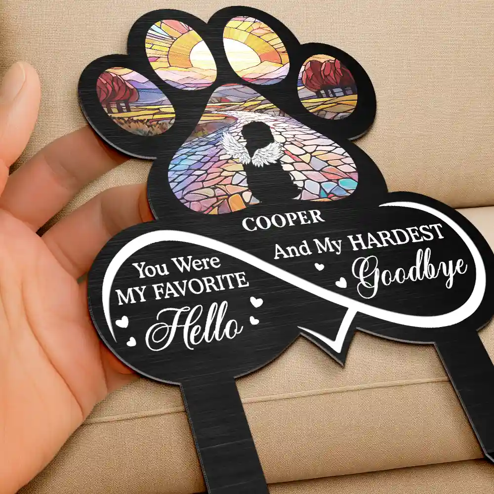 Pet Forever In My Heart Always Loved - Personalized Metal Garden Stake - Image 3