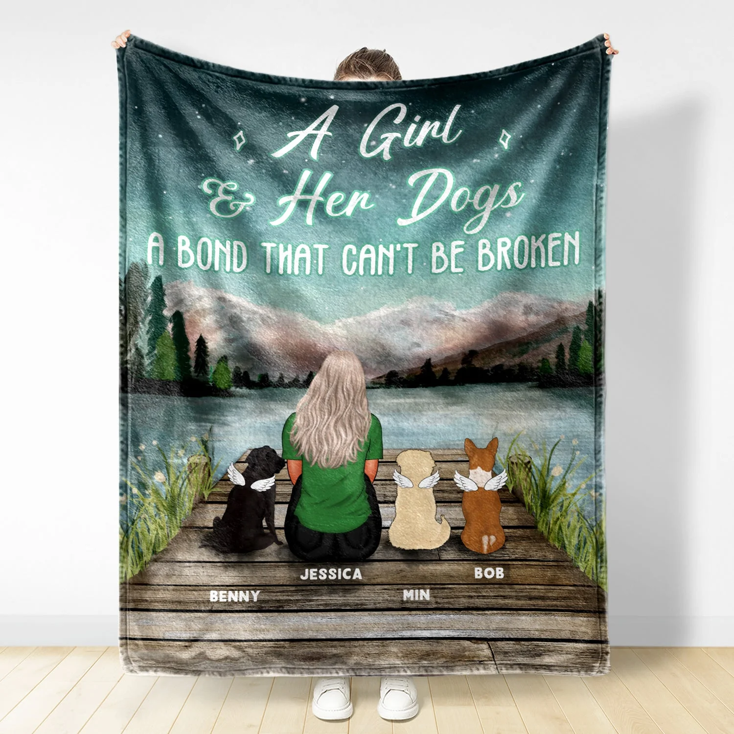 Pet Lovers A Bond Cannot Be Broken - Gift For Pet Lovers - Personalized Custom Fleece Blanket - Image 3