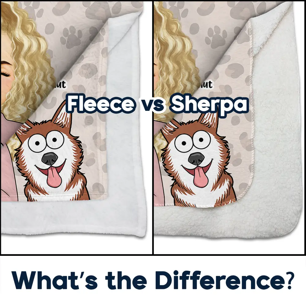 Pet Lovers Cats Make Me Happy Humans Make My Head Hurt - Personalized Fleece Blanket, Sherpa Blanket - Image 4