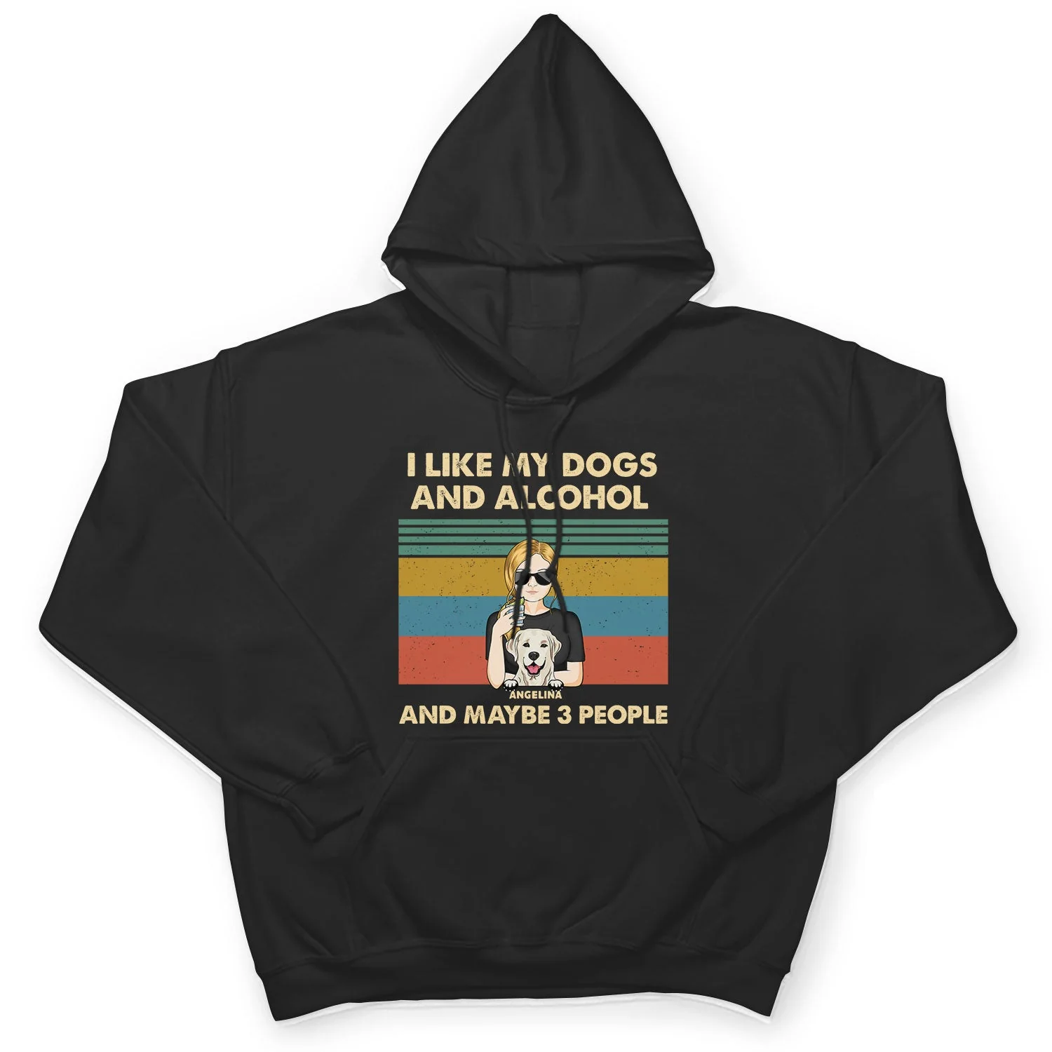 Pet Lovers I Like Dogs & Maybe 3 People - Personalized Custom T Shirt - Image 4