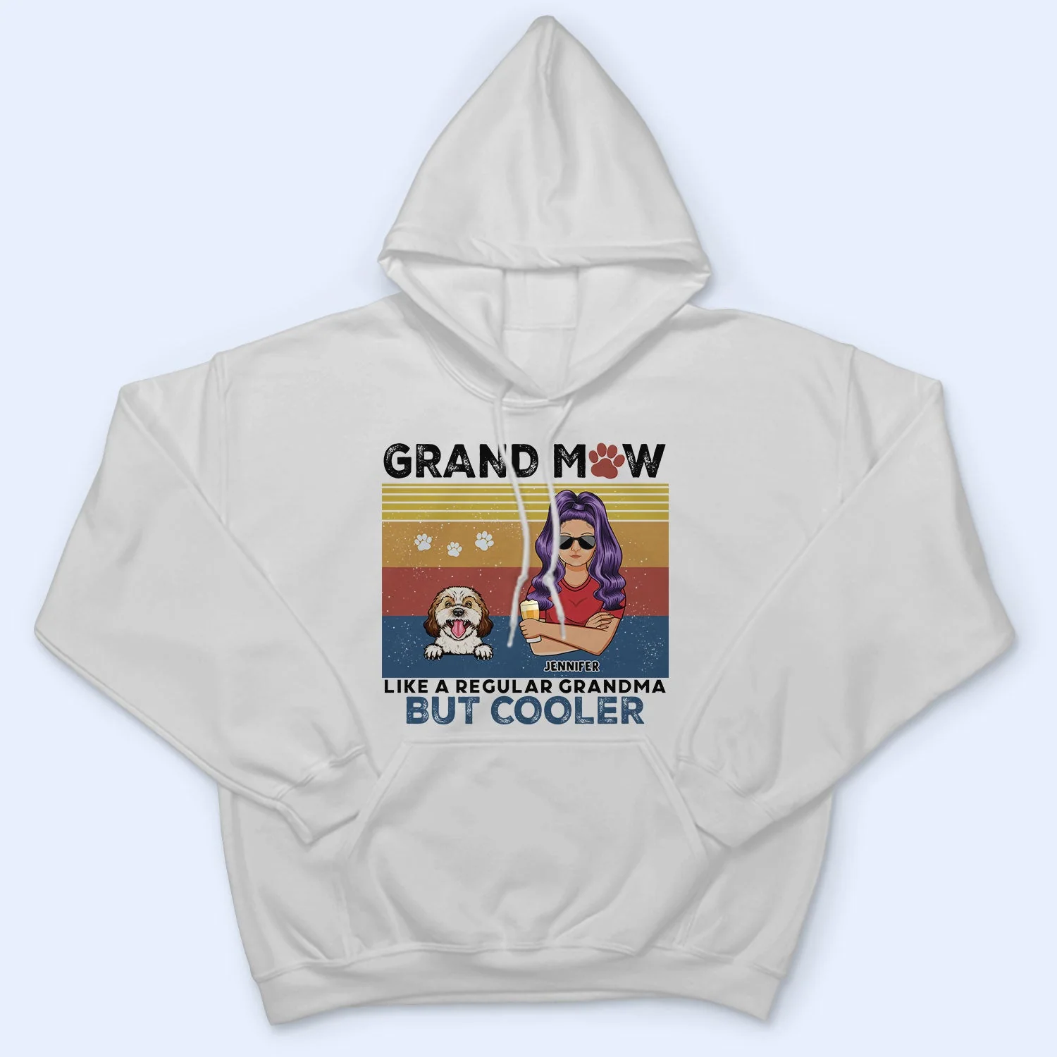 Pet Lovers Like A Regular Grandma Grandpa But Cooler - Gift For Dog Lovers & Cat Lovers - Personalized Custom T Shirt - Image 4