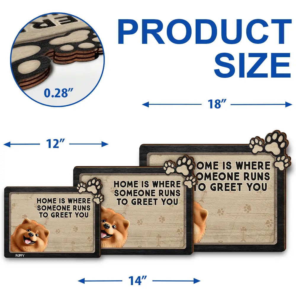 Pet Lovers Where Someone Runs To Greet You - Personalized Custom Shaped Wood Sign - Image 5