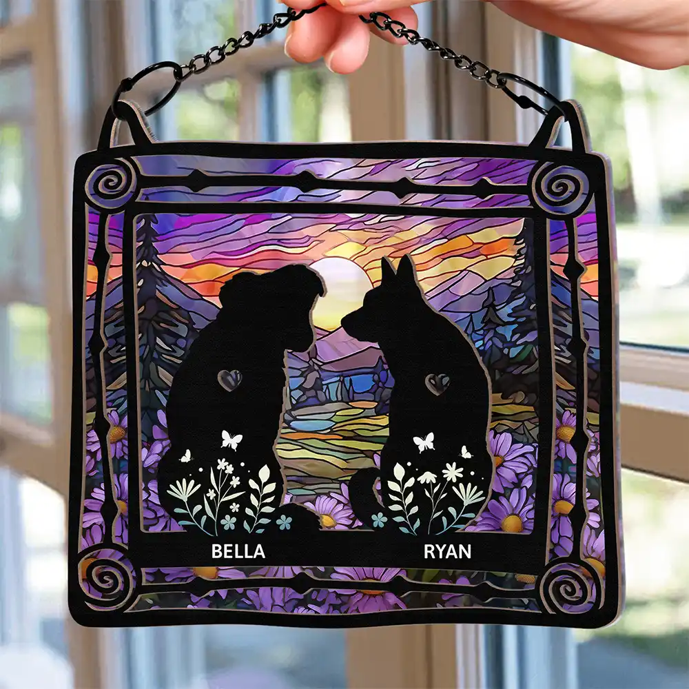 Pet Memorial My Hardest Goodbye - Personalized Window Hanging Suncatcher Ornament - Image 2