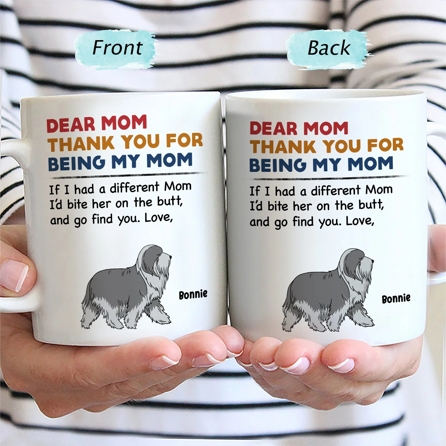 Pet Thank You For Being My Mom Dad - Funny Gift For Dog Lovers, Cat Lovers - Personalized Mug - Image 2