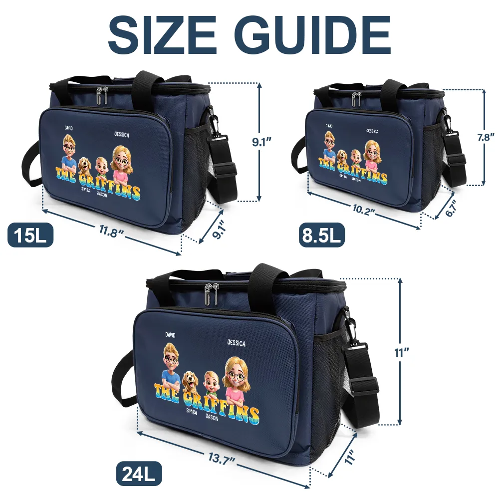 Picnic, Beach, Camping Cooling Bag For Family Trip - Personalized Lunch Bag, Cooling Tote - Image 4