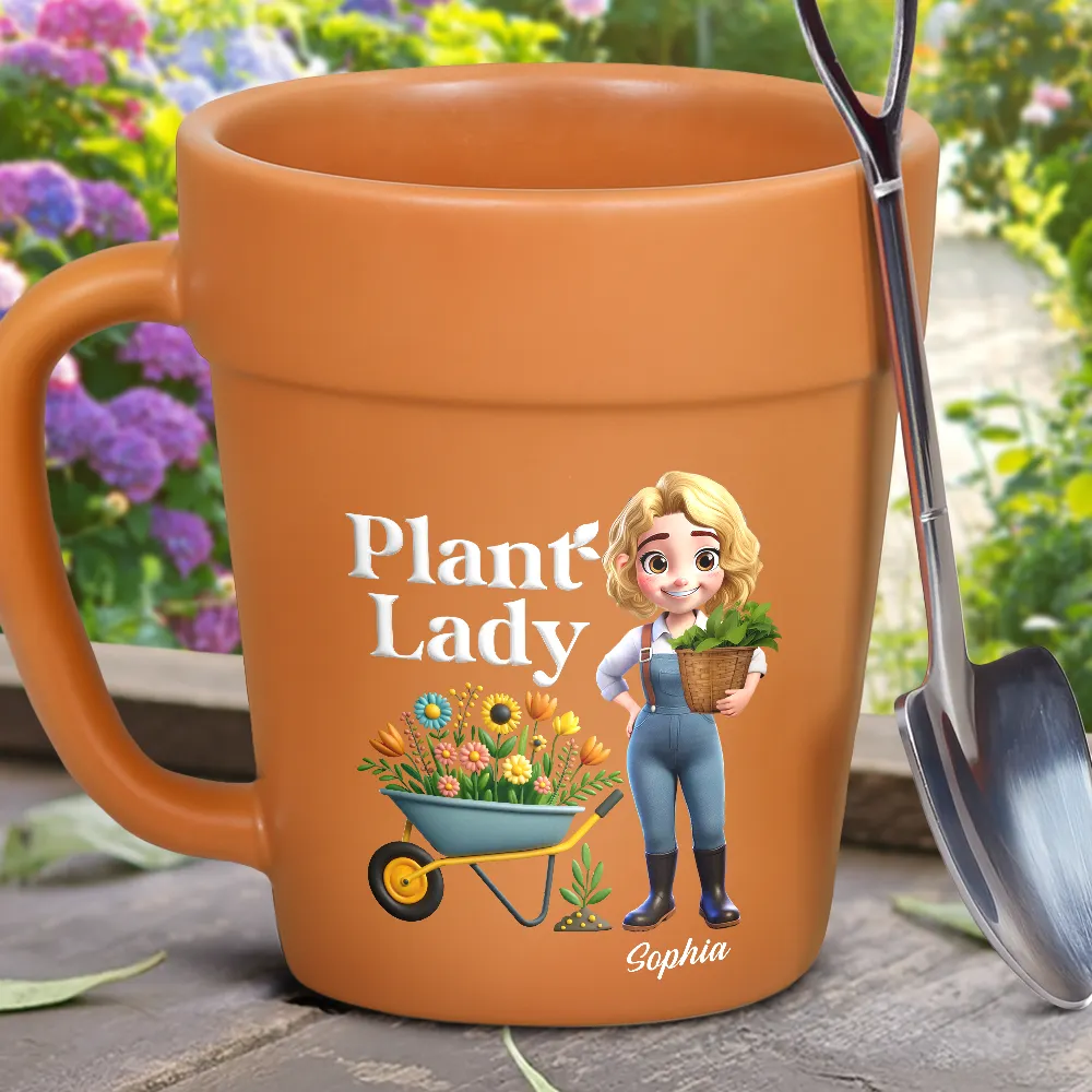 Plant Lady - Personalized Plant Pot Ceramic Mug