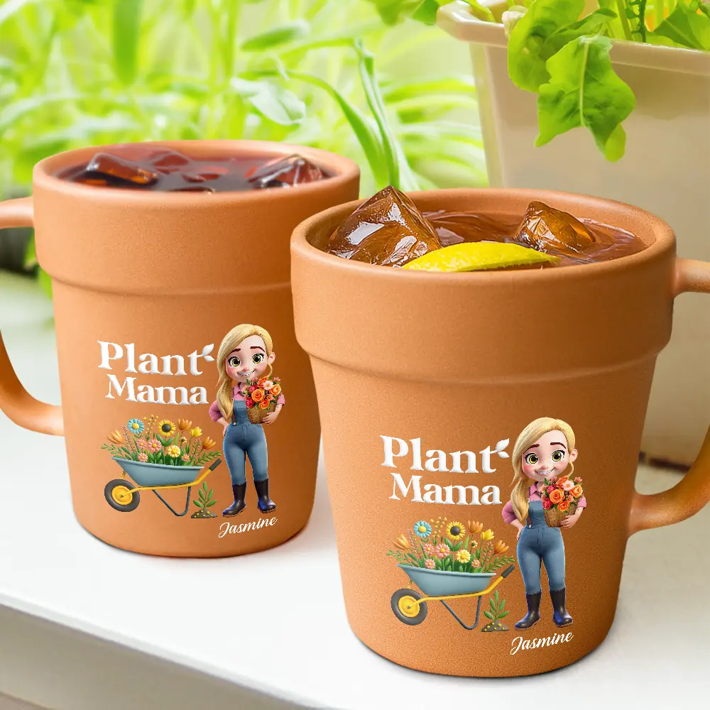 Plant Lady - Personalized Plant Pot Ceramic Mug - Image 2