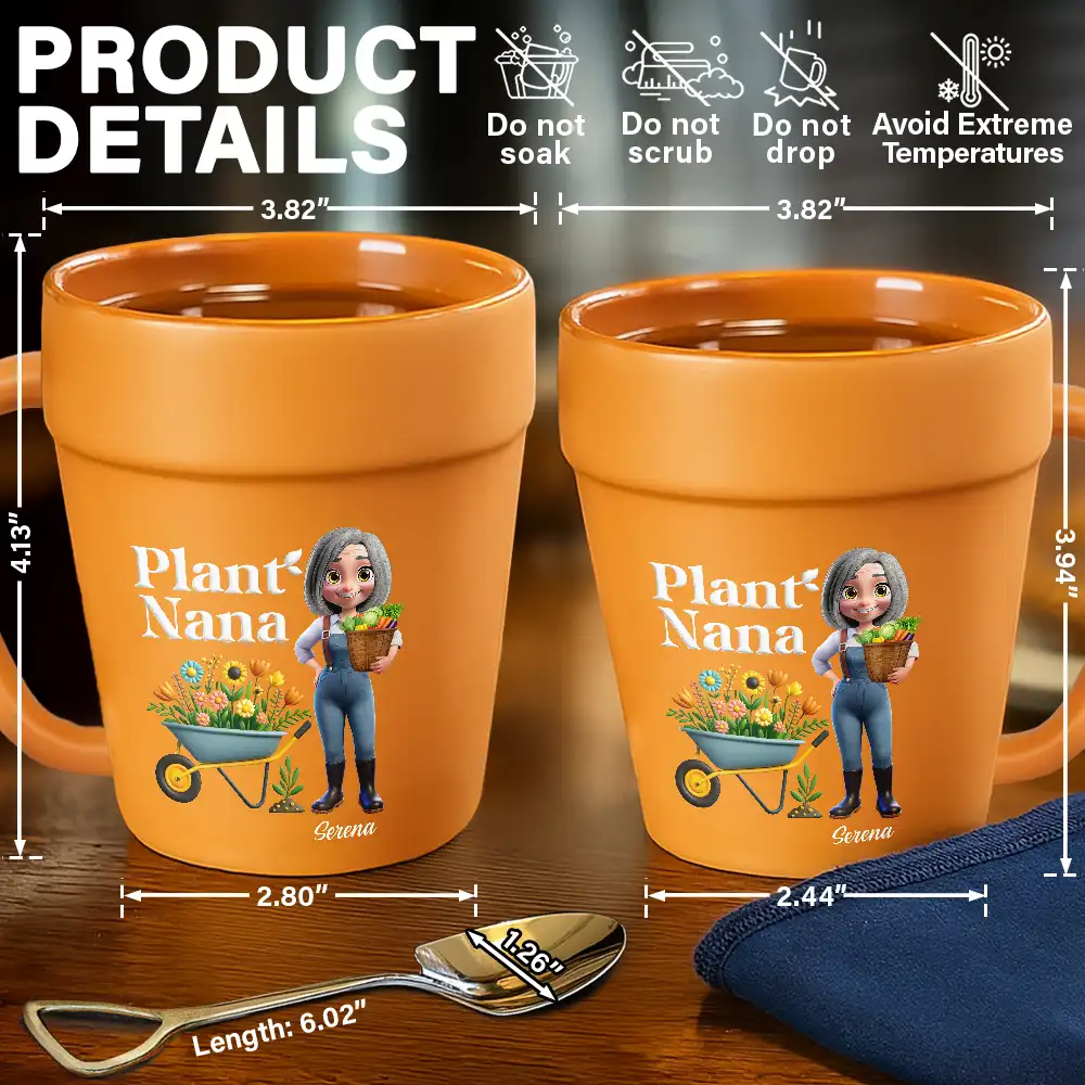 Plant Lady - Personalized Plant Pot Ceramic Mug - Image 6