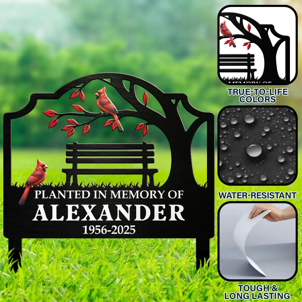Planted In Memory Of - Personalized Metal Garden Stake - Image 6