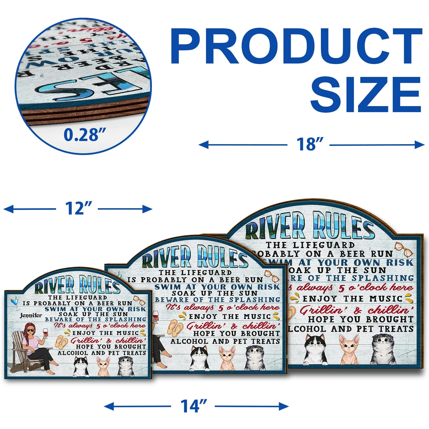 Pool Rules Hope You Brought Alcohol And Pet Treats Grilling - Home Decor, Backyard Decor, Gift For Her, Him, Family, Couples, Dog Lovers, Cat Lovers - Personalized Custom Shaped Wood Sign - Image 5