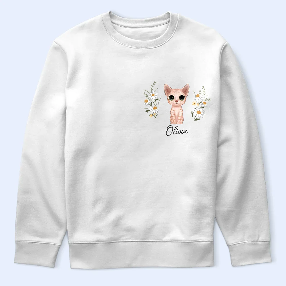Portrait Pet With Flowers - Personalized T Shirt - Image 5