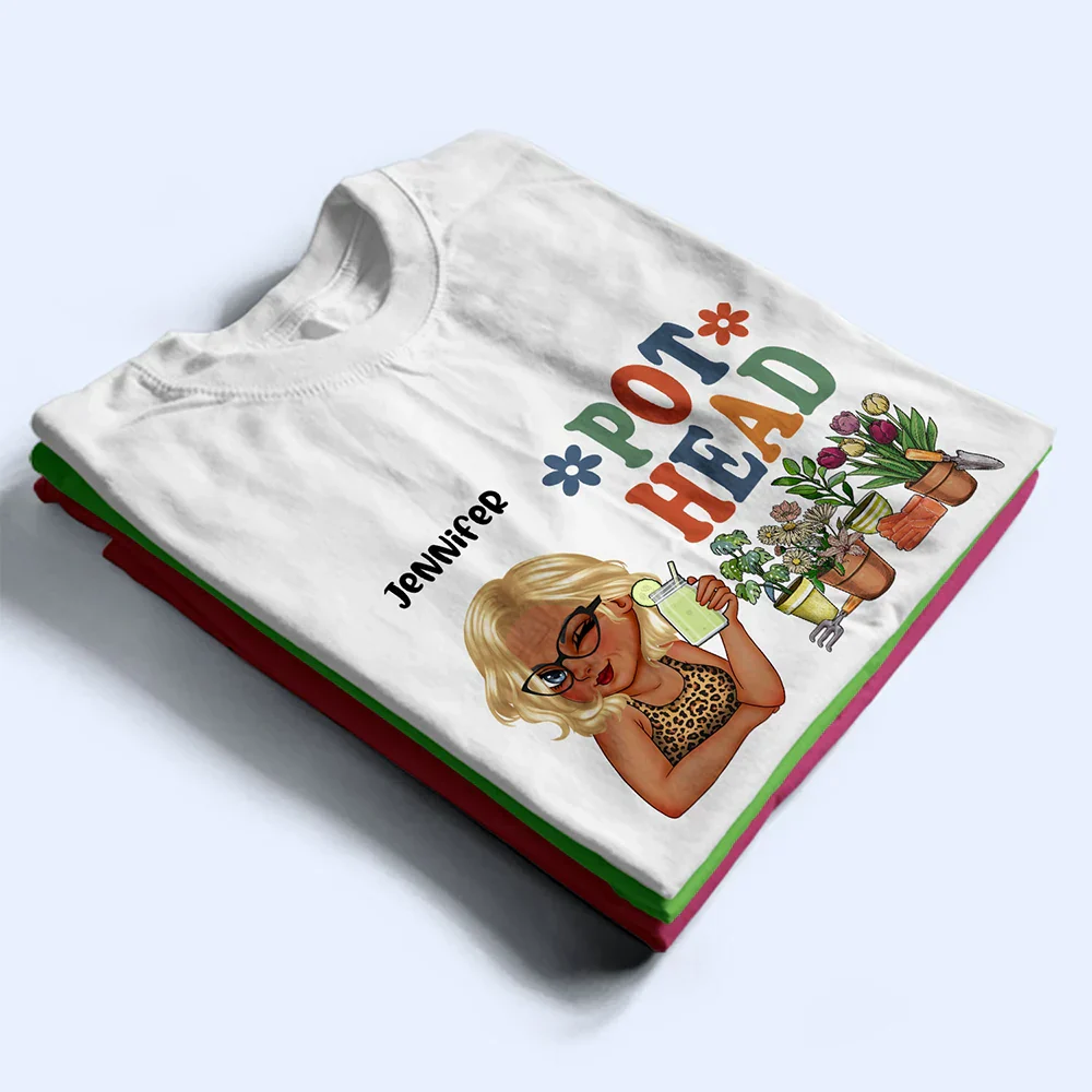 Pot Head Gardening - Personalized T Shirt - Image 2