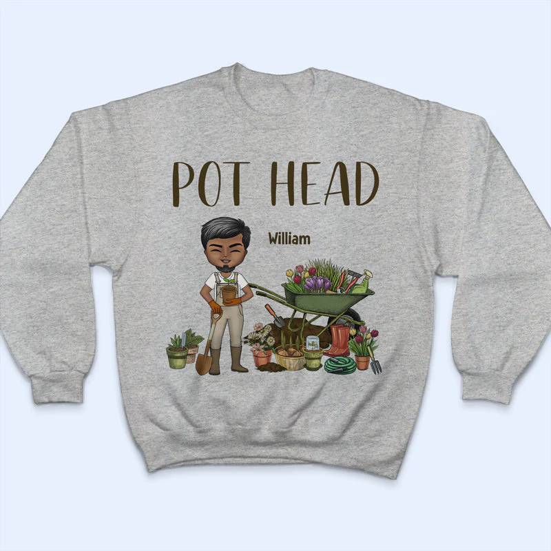 Pot Head - Gift For Garden Lovers - Personalized Custom T Shirt - Image 5