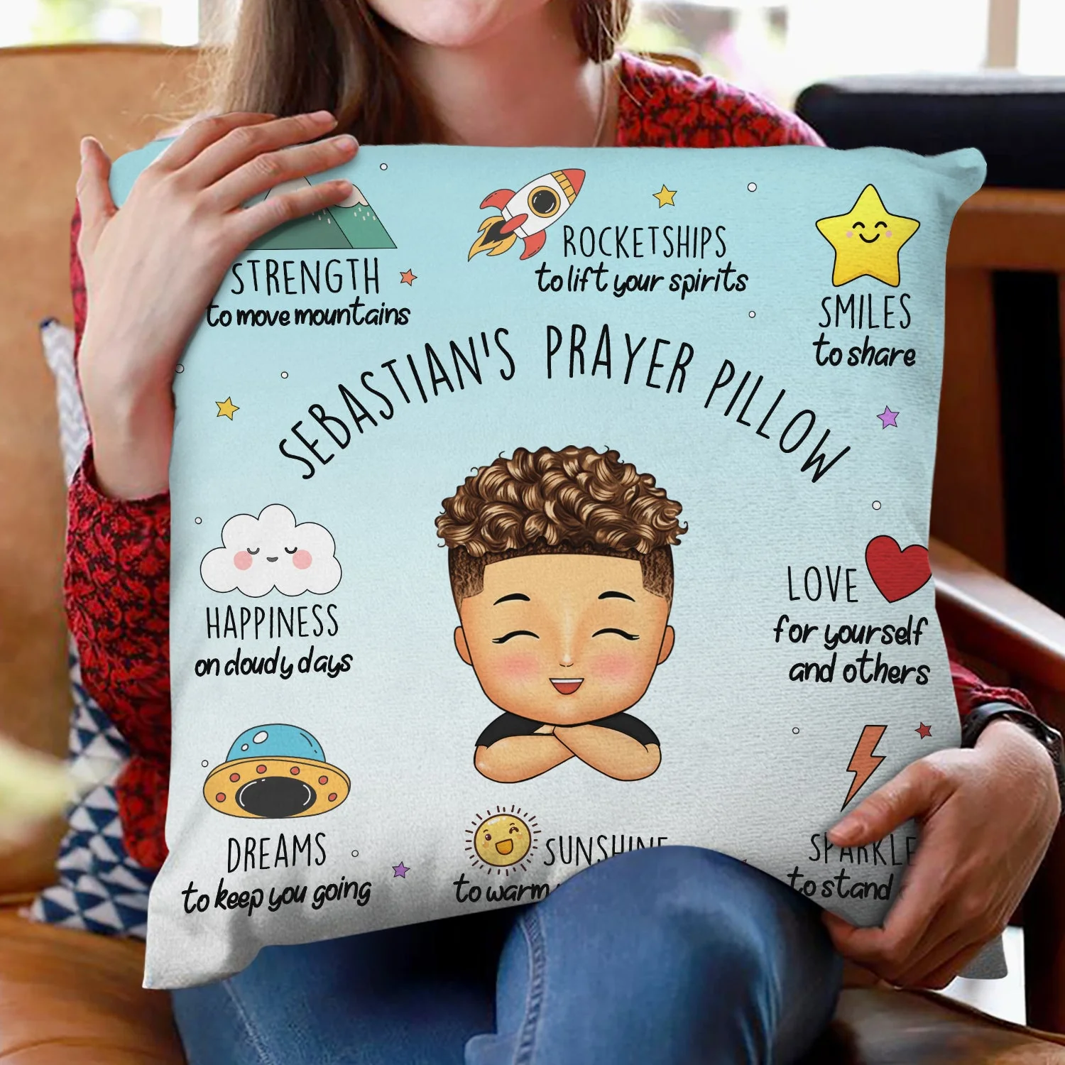 Prayer For Kid - Gift For Granddaughter, Daughter, Grandson, Son - Personalized Pillow - Image 2