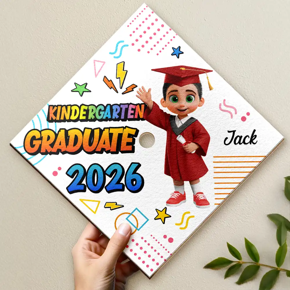 Preschool Kindergarten Graduation - Personalized Graduation Cap Topper - Image 2