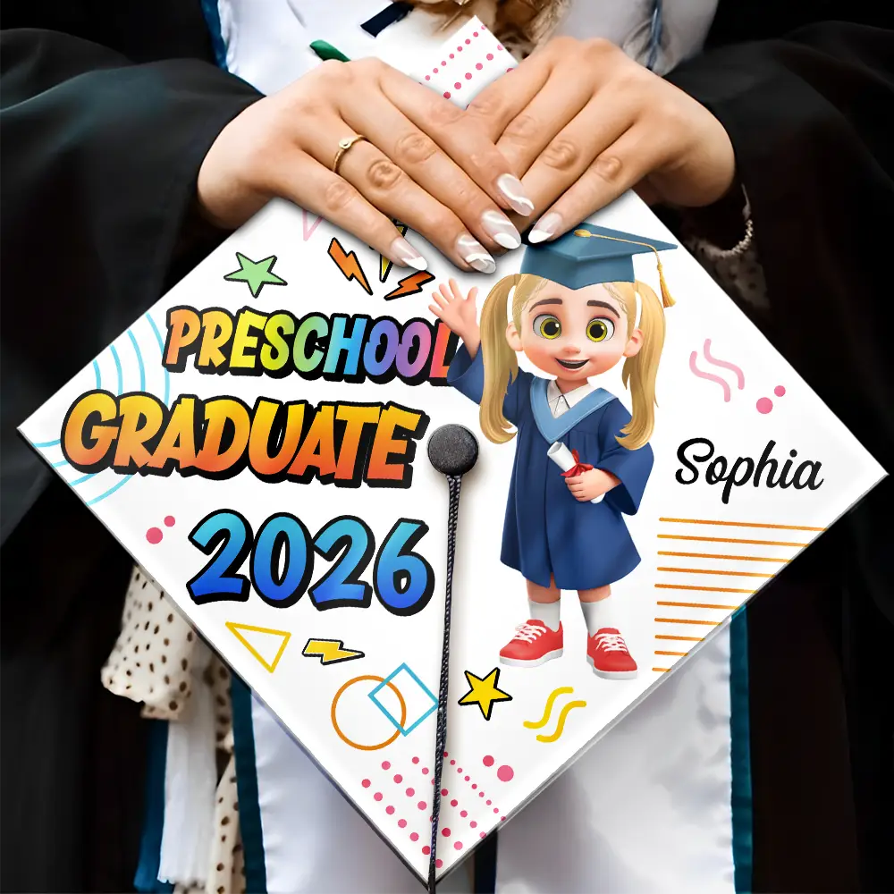Preschool Kindergarten Graduation - Personalized Graduation Cap Topper - Image 4