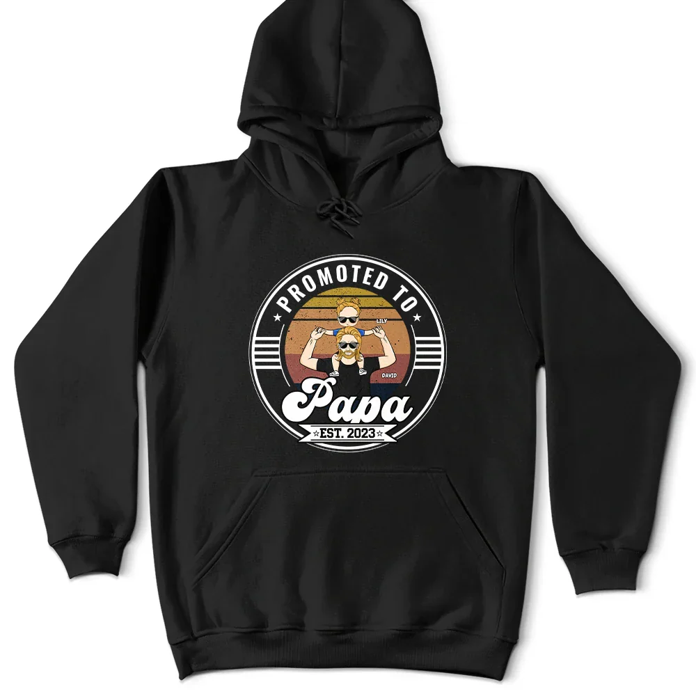 Promoted To Daddy - Personalized T Shirt - Image 4