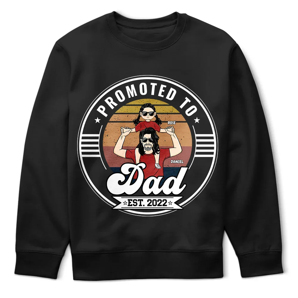 Promoted To Daddy - Personalized T Shirt - Image 5