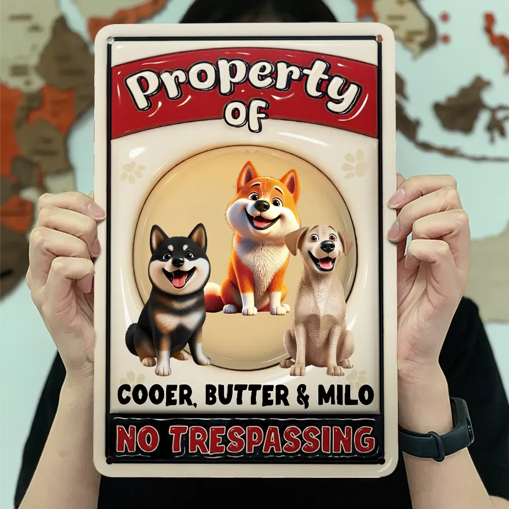 Property Of Dogs - Personalized Classic Metal Signs - Image 3