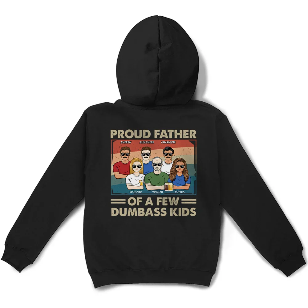 Proud Dad Of A Few Kids - Personalized T Shirt - Image 4