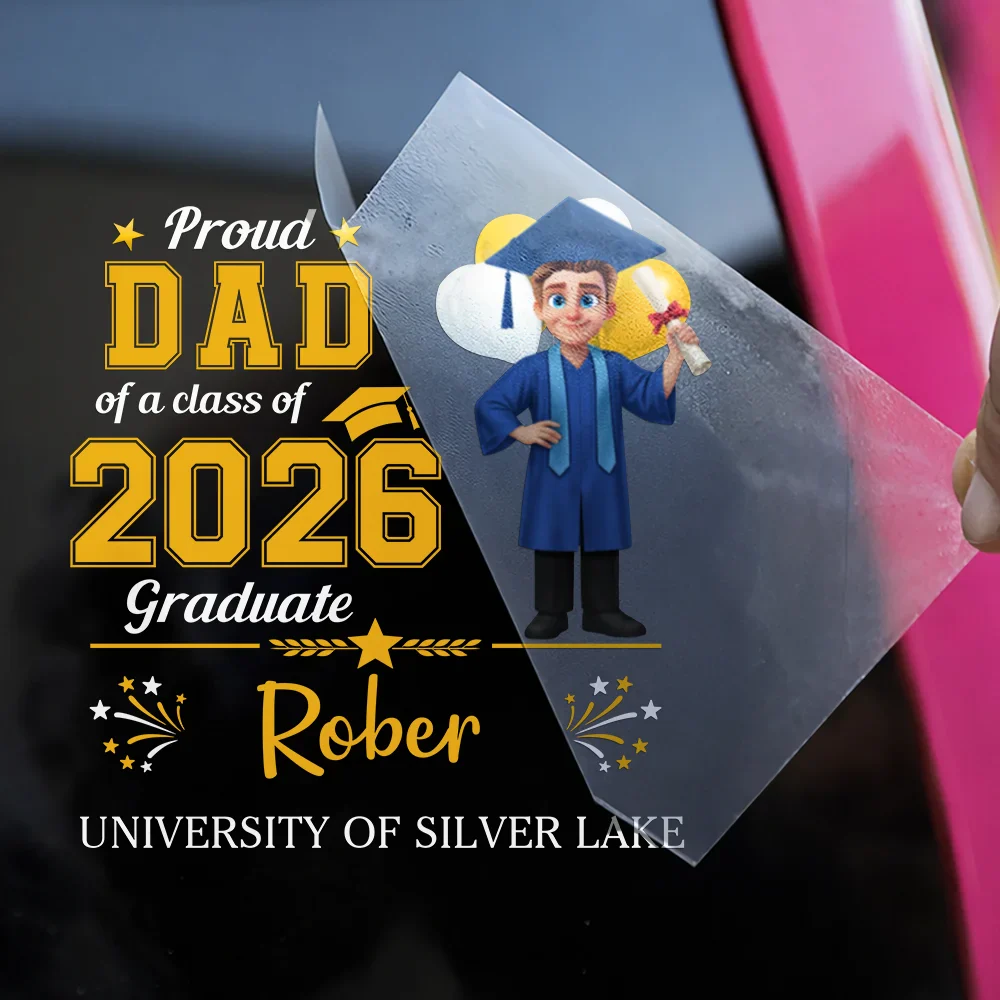 Proud Family Of A Graduate - Personalized Decor Decal - Image 2