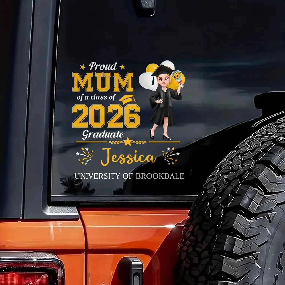 Proud Family Of A Graduate - Personalized Decor Decal - Image 5